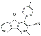 2-METHYL-4-(4-METHYLPHENYL)-5-OXO-5H-INDENO[1,2-B]PYRIDINE-3-CARBONITRILE Struktur