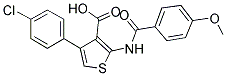 4-(4-CHLOROPHENYL)-2-[(4-METHOXYBENZOYL)AMINO]THIOPHENE-3-CARBOXYLIC ACID Struktur