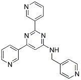 2,6-DIPYRIDIN-3-YL-N-(PYRIDIN-4-YLMETHYL)PYRIMIDIN-4-AMINE Struktur