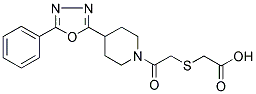 2-[2-OXO-2-(4-(5-PHENYL-1,3,4-OXADIAZOL-2-YL)PIPERIDIN-1-YL)ETHYLTHIO]ACETIC ACID Struktur