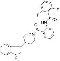 2,6-DIFLUORO-N-[2-((4-(1H-INDOL-3-YL)PIPERIDIN-1-YL)CARBONYL)PHENYL]BENZAMIDE Struktur