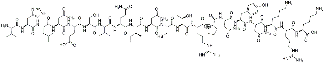 H-VAL-HIS-LEU-ASN-GLU-SER-VAL-GLN-ILE-ASN-CYS-THR-ARG-PRO-ASN-TYR-ASN-LYS-ARG-LYS-OH Struktur