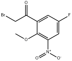 2-BROMO-1-(5-FLUORO-2-METHOXY-3-NITROPHENYL)ETHANONE Struktur