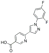 6-[1-(2,4-DIFLUOROPHENYL)-1H-PYRAZOL-4-YL]NICOTINIC ACID Struktur