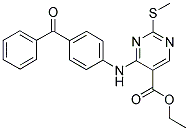 ETHYL 4-[(4-BENZOYLPHENYL)AMINO]-2-(METHYLTHIO)PYRIMIDINE-5-CARBOXYLATE Struktur