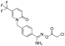 1-[4-(1-AMINO-2-AZA-3-CHLOROACETYL-3-OXAPROP-1-EN-1-YL)BENZYL]-5-(TRIFLUOROMETHYL)-2-PYRIDONE Struktur