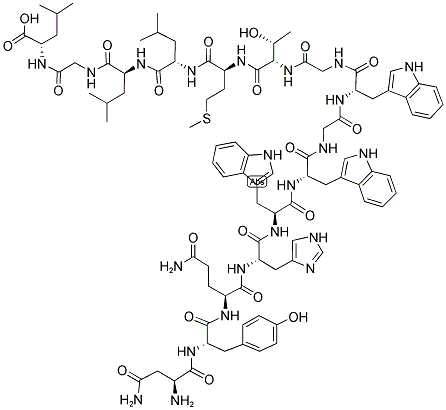 H-ASN-TYR-GLN-HIS-TRP-TRP-GLY-TRP-GLY-THR-MET-LEU-LEU-GLY-LEU-OH Struktur