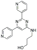 3-[(2-PYRIDIN-3-YL-6-PYRIDIN-4-YLPYRIMIDIN-4-YL)AMINO]PROPAN-1-OL Struktur