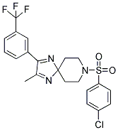 8-((4-CHLOROPHENYL)SULPHONYL)-2-METHYL-3-(3-(TRIFLUOROMETHYL)PHENYL)-1,4,8-TRIAZASPIRO[4.5]DECA-1,3-DIENE Struktur