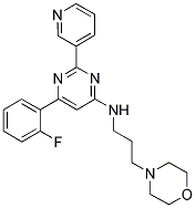 [6-(2-FLUORO-PHENYL)-2-PYRIDIN-3-YL-PYRIMIDIN-4-YL]-(3-MORPHOLIN-4-YL-PROPYL)-AMINE Struktur