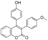 4-(4'-HYDROXYPHENYL)-3-(4'-METHOXYPHENYL)COUMARIN Struktur