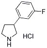 3-(3-FLUOROPHENYL)PYRROLIDINE HYDROCHLORIDE Struktur