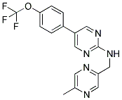 N-[(5-METHYLPYRAZIN-2-YL)METHYL]-5-[4-(TRIFLUOROMETHOXY)PHENYL]PYRIMIDIN-2-AMINE Struktur