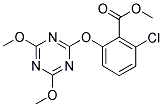 6-CHLORO-2-[(4,6-DIMETHOXYTRIAZIN-2-YL)OXY]BENZOIC ACID, METHYL ESTER Struktur