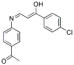 1-(4-([3-(4-CHLOROPHENYL)-3-HYDROXY-2-PROPENYLIDENE]AMINO)PHENYL)ETHANONE Struktur