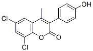 6,8-DICHLORO-3-(4'-HYDROXYPHENYL)-4-METHYL COUMARIN Struktur