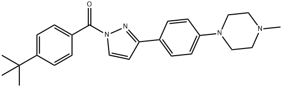 [4-(TERT-BUTYL)PHENYL](3-[4-(4-METHYLPIPERAZINO)PHENYL]-1H-PYRAZOL-1-YL)METHANONE Struktur