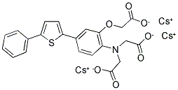 2-AMINO-5-(5-PHENYL-2-THIENYL)PHENOL-N,N,O-TRIACETIC ACID TRICESIUM SALT Struktur