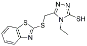 5-(BENZOTHIAZOL-2-YLSULFANYLMETHYL)-4-ETHYL-4H-[1,2,4]TRIAZOLE-3-THIOL Struktur