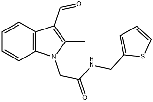 2-(3-FORMYL-2-METHYL-1H-INDOL-1-YL)-N-(2-THIENYLMETHYL)ACETAMIDE Struktur