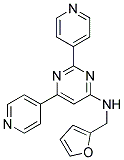 N-(2-FURYLMETHYL)-2,6-DIPYRIDIN-4-YLPYRIMIDIN-4-AMINE Struktur