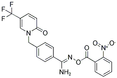 1-[4-[1-AMINO-2-AZA-3-(2-NITROBENZOYL)-3-OXAPROP-1-EN-1-YL]BENZYL]-5-(TRIFLUOROMETHYL)-2-PYRIDONE Struktur