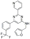 N-(2-FURYLMETHYL)-2-PYRIDIN-3-YL-6-[3-(TRIFLUOROMETHYL)PHENYL]PYRIMIDIN-4-AMINE Struktur