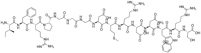 H-ILE-PHE-ARG-PRO-GLY-GLY-GLY-ASP-MET-ARG-ASP-ASN-TRP-ARG-SER-OH Struktur