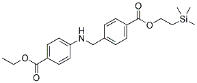 4-[4-ETHOXYCARBONYLPHENYLAMINOMETHYL]-BENZOIC ACID 2-(TRIMETHYLSILYL)-ETHYL ESTER Struktur