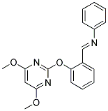 1-AZA-1-PHENYL-2-[2-[(4,6-DIMETHOXYPYRIMIDIN-2-YL)OXY]PHENYL]ETHENE Struktur