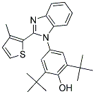 2,6-DITERT-BUTYL-4-(2-(3-METHYLTHIOPHEN-2-YL)-1H-BENZO[D]IMIDAZOL-1-YL)PHENOL Struktur