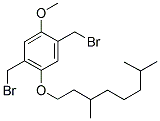 2,5-BIS(BROMOMETHYL)-1-METHOXY-4-(3',7'-DIMETHYLOCTYLOXY)BENZENE Struktur