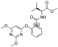 (2S)-2-[2-[(2,6-DIMETHOXYPYRIMIDIN-4-YL)OXY]BENZAMIDO]-3-METHYLBUTANOIC ACID, METHYL ESTER Struktur