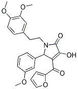 1-(3,4-DIMETHOXYPHENETHYL)-4-(FURAN-2-CARBONYL)-3-HYDROXY-5-(3-METHOXYPHENYL)-1H-PYRROL-2(5H)-ONE Struktur