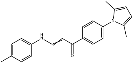 (E)-1-[4-(2,5-DIMETHYL-1H-PYRROL-1-YL)PHENYL]-3-(4-TOLUIDINO)-2-PROPEN-1-ONE Struktur