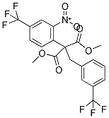 DIMETHYL 2-[2-NITRO-4-(TRIFLUOROMETHYL)PHENYL]-2-[3-(TRIFLUOROMETHYL)BENZYL]MALONATE Struktur