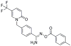 1-[4-[1-AMINO-2-AZA-3-(4-METHYLBENZOYL)-3-OXAPROP-1-EN-1-YL]BENZYL]-5-(TRIFLUOROMETHYL)-2-PYRIDONE Struktur