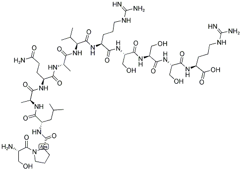 H-SER-PRO-LEU-ALA-GLN-ALA-VAL-ARG-SER-SER-SER-ARG-OH Struktur