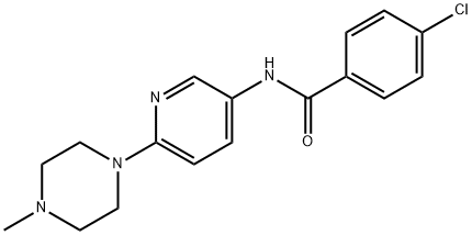 4-CHLORO-N-[6-(4-METHYLPIPERAZINO)-3-PYRIDINYL]BENZENECARBOXAMIDE Struktur