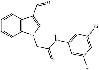 N-(3,5-DICHLOROPHENYL)-2-(3-FORMYL-1H-INDOL-1-YL)ACETAMIDE Struktur