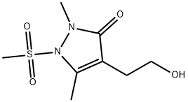 4-(2-HYDROXYETHYL)-2,5-DIMETHYL-1-(METHYLSULFONYL)-1,2-DIHYDRO-3H-PYRAZOL-3-ONE Struktur