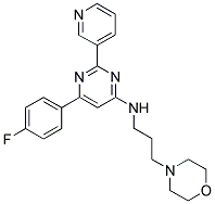 [6-(4-FLUORO-PHENYL)-2-PYRIDIN-3-YL-PYRIMIDIN-4-YL]-(3-MORPHOLIN-4-YL-PROPYL)-AMINE Struktur