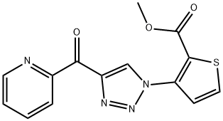 METHYL 3-[4-(2-PYRIDINYLCARBONYL)-1H-1,2,3-TRIAZOL-1-YL]-2-THIOPHENECARBOXYLATE Struktur