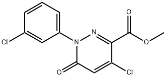 METHYL 4-CHLORO-1-(3-CHLOROPHENYL)-6-OXO-1,6-DIHYDRO-3-PYRIDAZINECARBOXYLATE Struktur