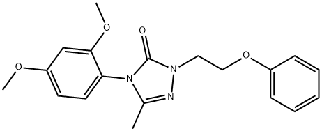 4-(2,4-DIMETHOXYPHENYL)-5-METHYL-2-(2-PHENOXYETHYL)-2,4-DIHYDRO-3H-1,2,4-TRIAZOL-3-ONE Struktur