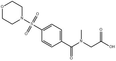 (METHYL[4-(MORPHOLIN-4-YLSULFONYL)BENZOYL]AMINO)ACETIC ACID Struktur