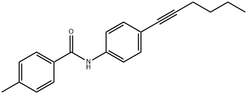 N-[4-(1-HEXYNYL)PHENYL]-4-METHYLBENZENECARBOXAMIDE Struktur