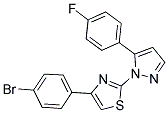 4-(4-BROMOPHENYL)-2-[5-(4-FLUOROPHENYL)-1H-PYRAZOL-1-YL]-1,3-THIAZOLE Struktur