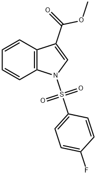 METHYL 1-[(4-FLUOROPHENYL)SULFONYL]-1H-INDOLE-3-CARBOXYLATE Struktur