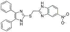 2-([(4,5-DIPHENYL-1H-IMIDAZOL-2-YL)THIO]METHYL)-5-NITRO-1H-BENZIMIDAZOLE Struktur